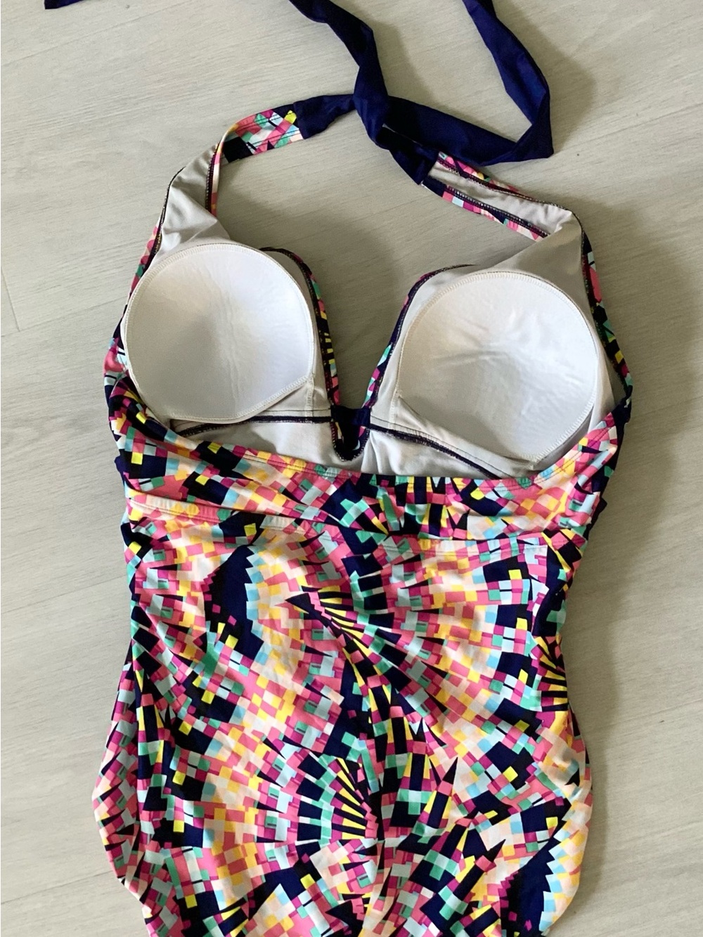 Cleanwater Swimsuit 18W Women’s one piece halter plunge top bathing suit - Picture 3 of 4